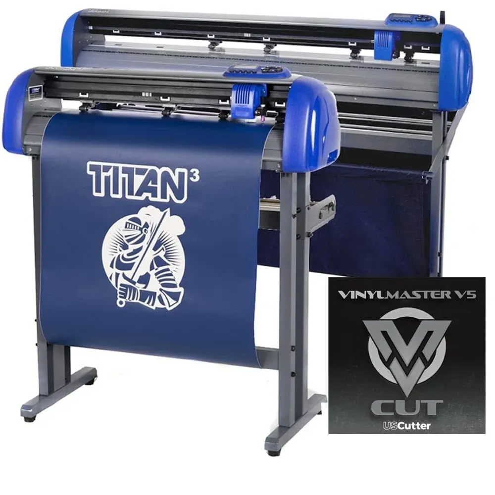 28" USCutter Titan 3 Vinyl Cutter with Servo Motor & ARMS Contour Cutting Plus Design/Cut Software