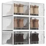 Waytrim Shoe Boxes, Clear Plastic Shoe Boxes with Lids Stackable Shoe Storage for ...