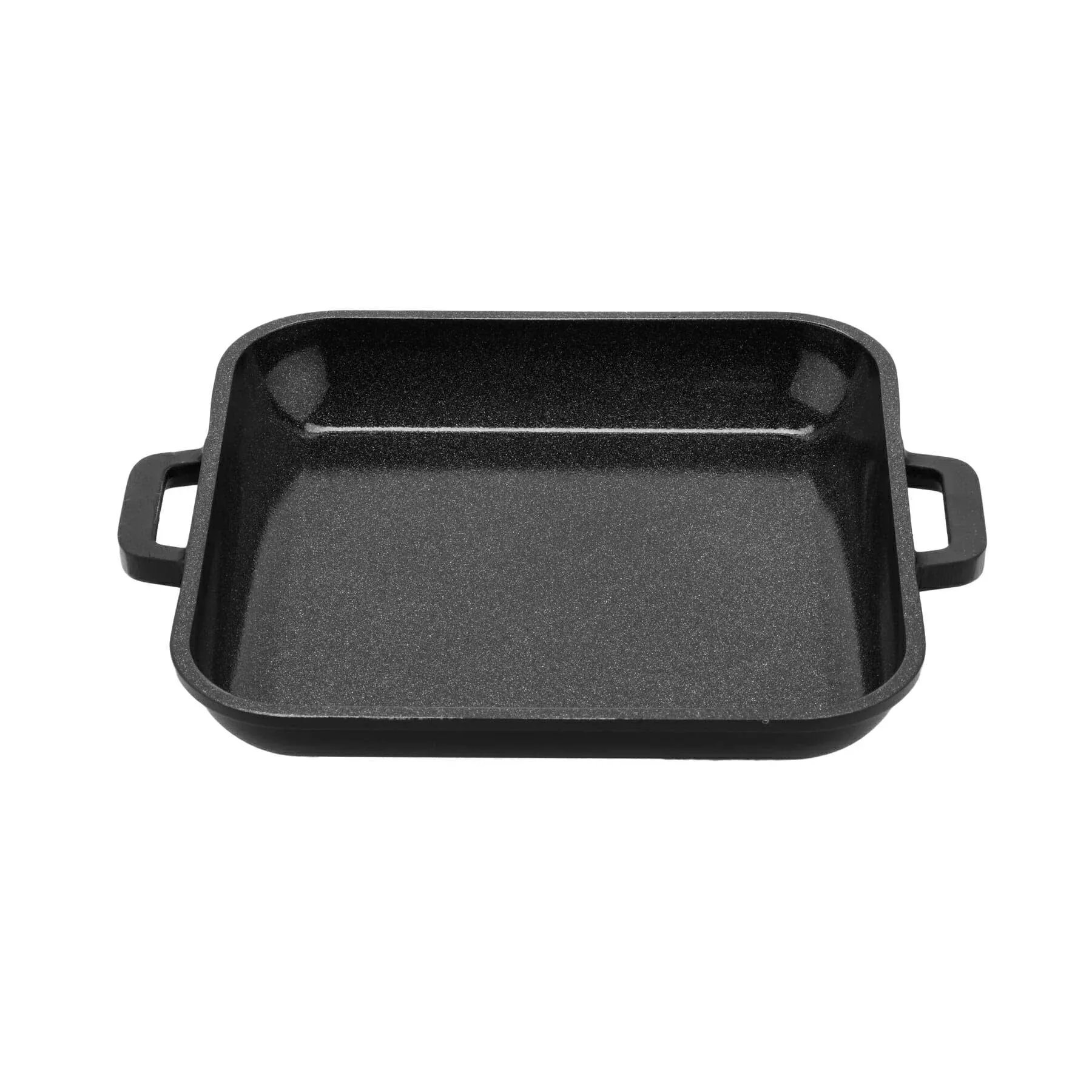 G.E.T. CA-104-BK/BK Heiss Cast Aluminum Mini Square Grill Pan for Meat and Vegetables, 6" x 6", Black