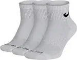 Nike Everyday Plus Cushioned Calcetines de entrenamiento hasta el tobillo (3 pares) - Negro