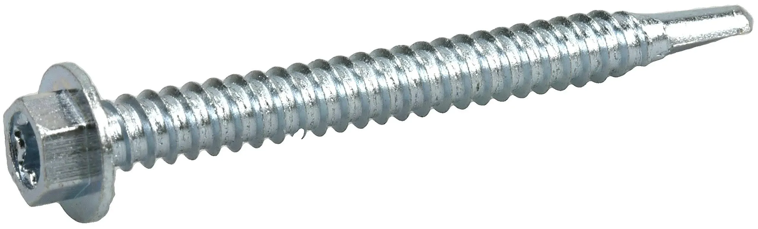 HILLMAN FASTENERS 116130 Power Pro Metal Screws, Self-Drilling, Hex Washer Head, #1/4-14 x 2.5-In., 22-Ct.