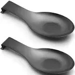 Pretty Jolly Stainless Steel Black Spoon Rest for Kitchen Counter Cooking Utensil ...