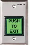 Seco-larm SD-7202GC-PEQ Illuminated green 2&#034; square Exit Button