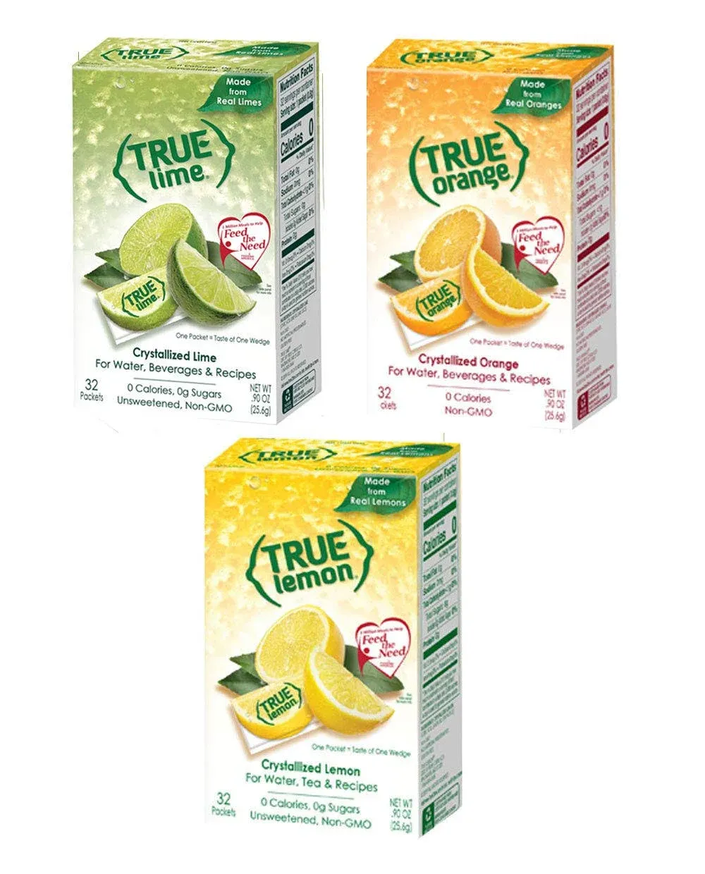 True Lemon Kit Lemon,Orange,L<wbr/>ime 32ct each. FREE SHIPPING