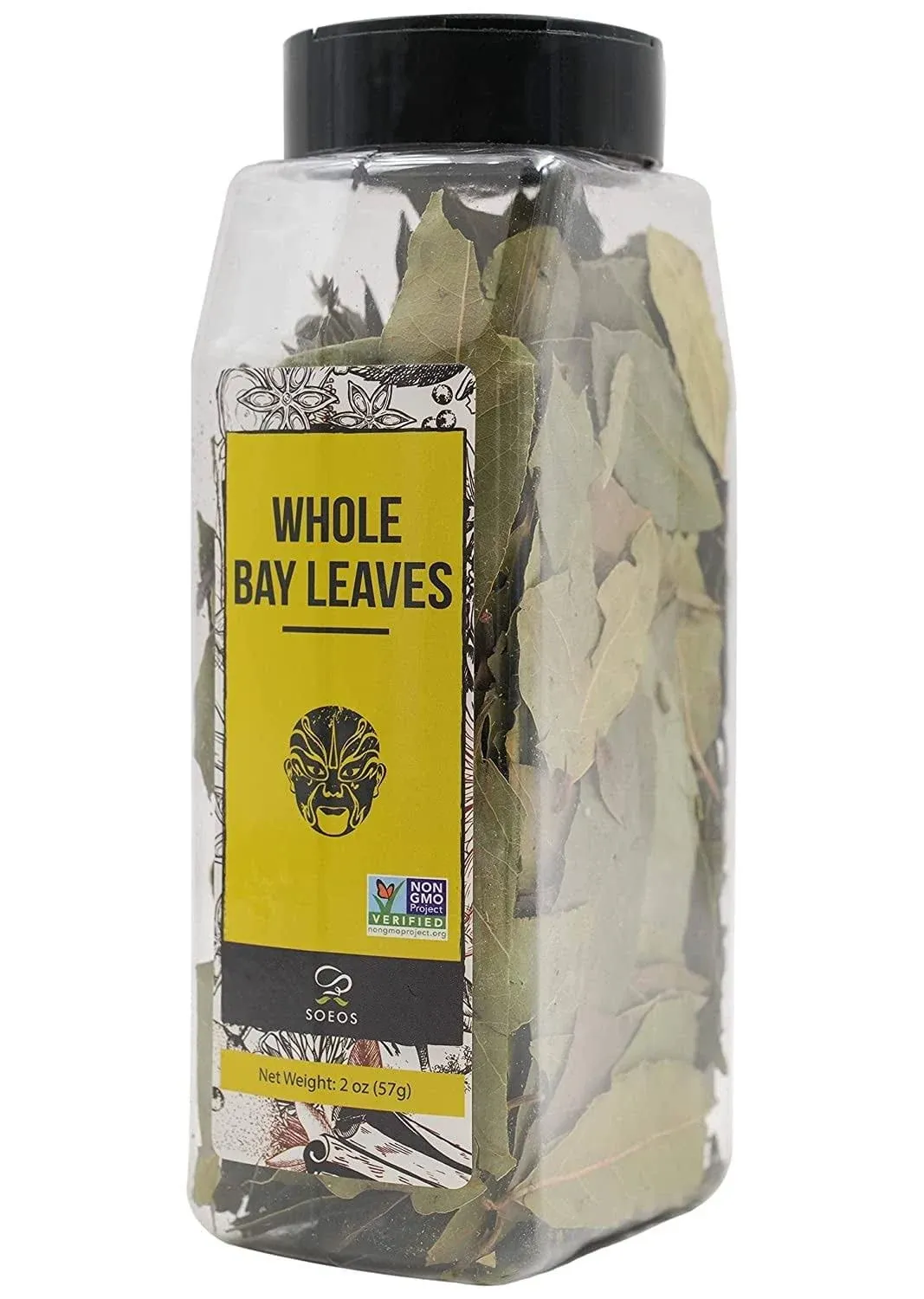 Soeos Bay Leaves 2oz 57g, Non-GMO Verified,Natural Dried Bay Leaf,Freshly Packed to Keep Fresh,Bay Laurel Herbs for Cooking,Bay Laurel Leaf,Dried Ba