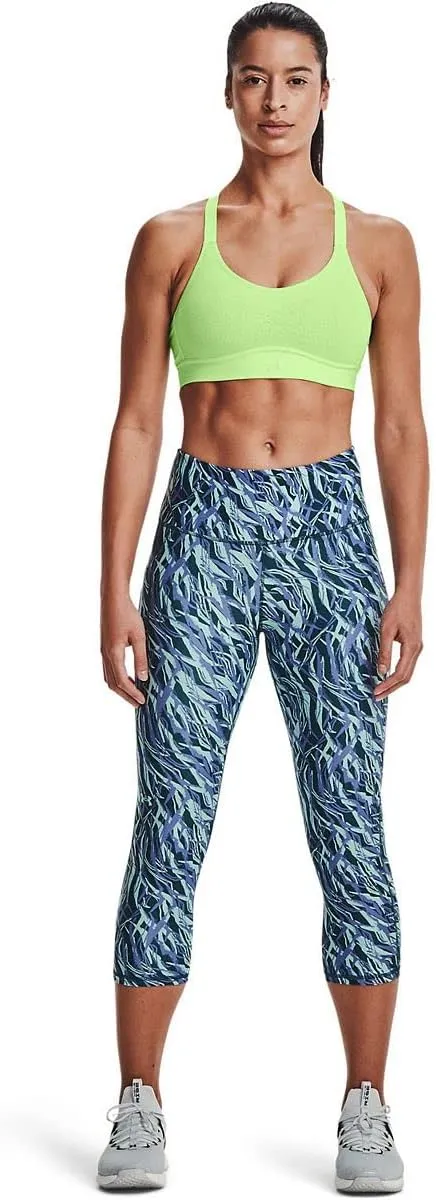 Women's Under Armour Heatgear Printed Capri Leggings, Size: XS, Blue