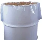 55 Gallon Clear Plastic Drum Liners, Food Grade, 38&#034; x 63&#034;, 4-Mil, Roll of 50