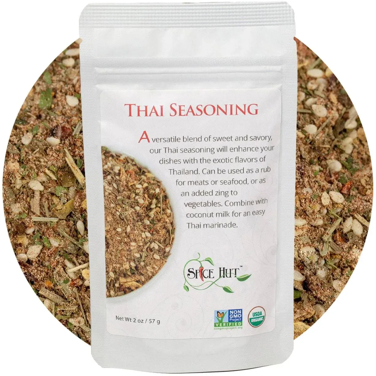 Thai Seasoning, Savory & Spicy Blend, Thai Cooking, The Spice Hut, 2 Ounce