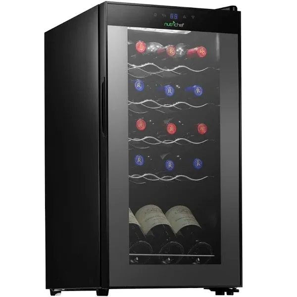 NutriChef 15 Bottle compressor Wine Chilling Refrigerator Cellar. PKCWC150