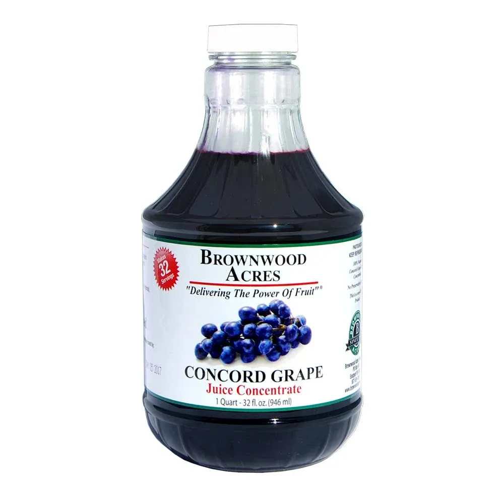 FruitFast - Concord Grape Juice Concentrate Cold Filled 1 Quarts, 32 Day Supply