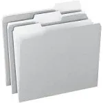 Office Depot Top Tab Color File Folders, 1/3 Cut, Letter Size, Gray, Box Of 100, OD152 1/3 GRA