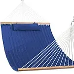 Lazy Daze Hammocks 12 FT Double Quilted Hammock with Spreader Bars and Pillow