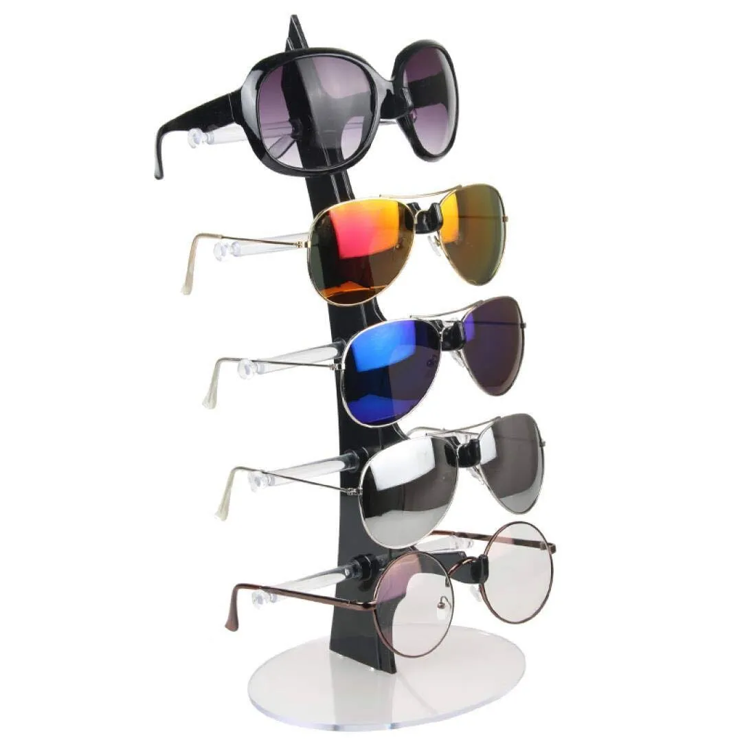  Eyeglass Sunglasses Storage Display Rack Holder Organizer Case for 5 Glasses 