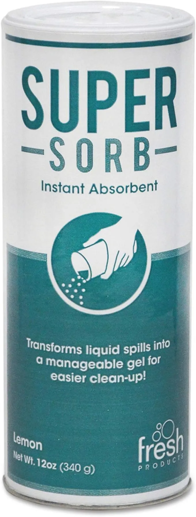 Fresh Products Super-Sorb Liquid Spill Absorbent Powder Lemon-Scent 12 oz. Shaker Can