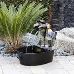 Alpine Corporation Ncy298 Metal Crow Fountain