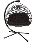 FlowerHouse Indoor Outdoor Crossweave Hanging Chair With Cushion &amp; Cover