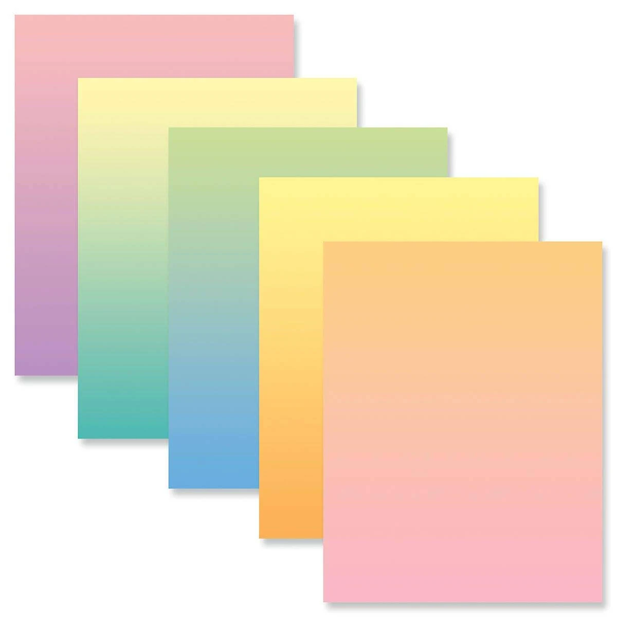 Ombre Letter Papers (5 Colors)