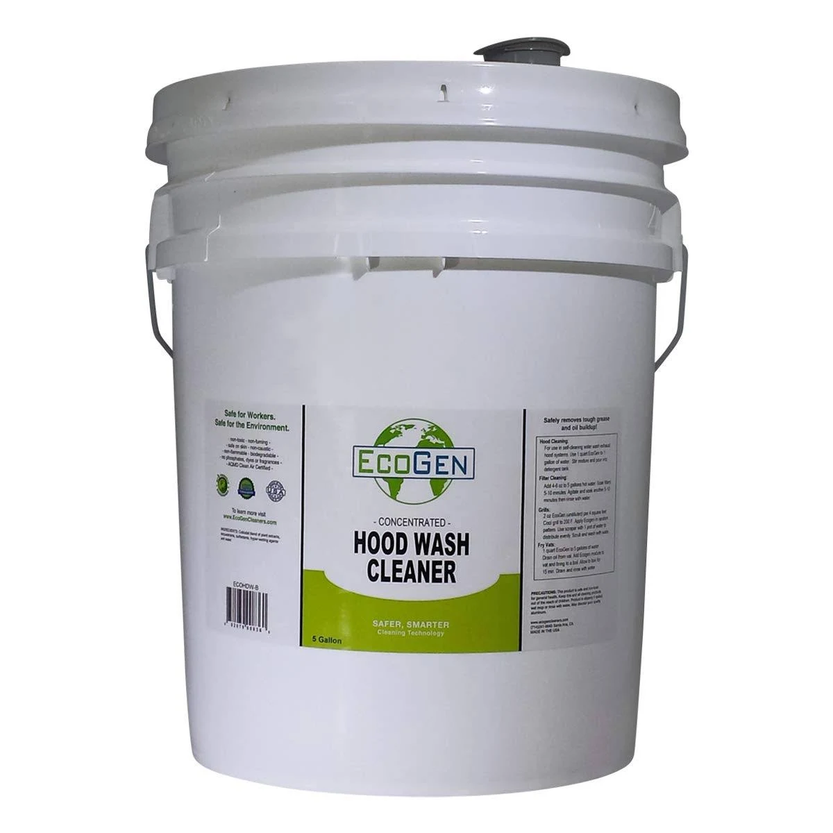 EcoGen ECOHDW-B Commercial Hood Cleaner Concentrate, Bucket, 5 Gal