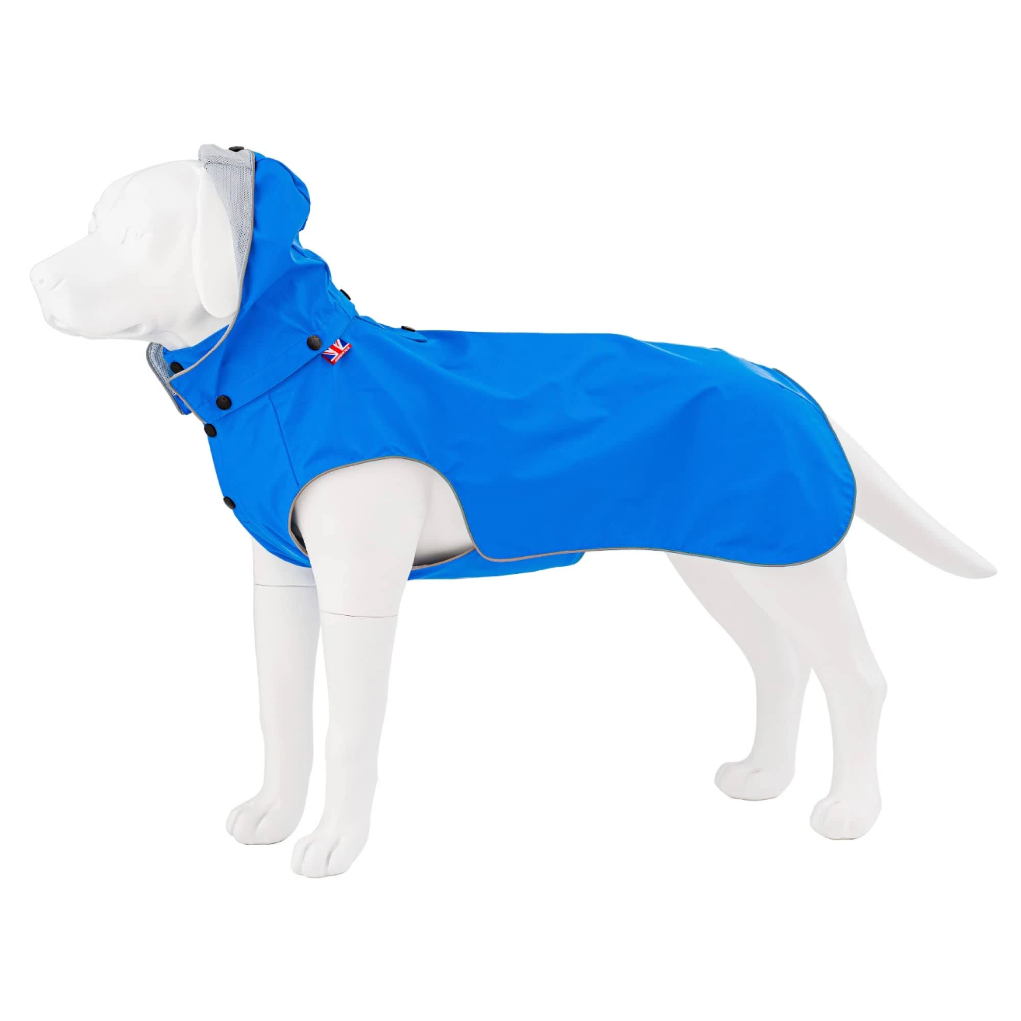 HUGO & HUDSON Dog Raincoat Waterproof Windproof Hooded Slicker Poncho Jacket Coat, Blue, M45