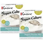 Euro Cuisine RI1020 All Natural Yogurt Culture Starter, for Dairy Free, Whole Milk, Protein Yogurt, Probiotic Yogurt Pouches for Homemade Yogurt 2pack