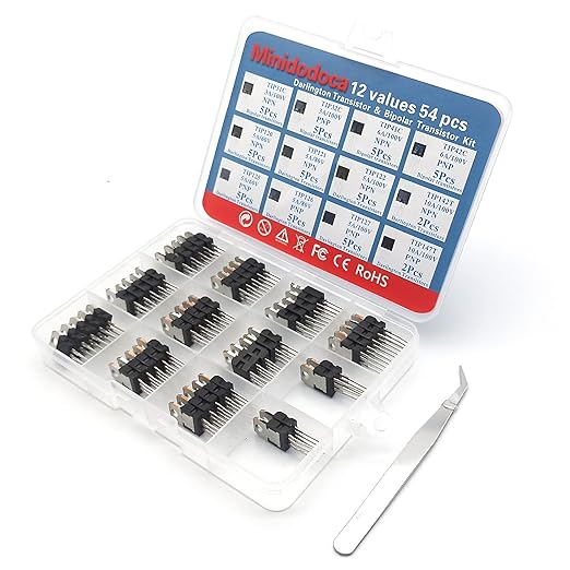 12 Values 54 Pcs Darlington Transistors Bipolar Power Transistor TIP31C TIP32...