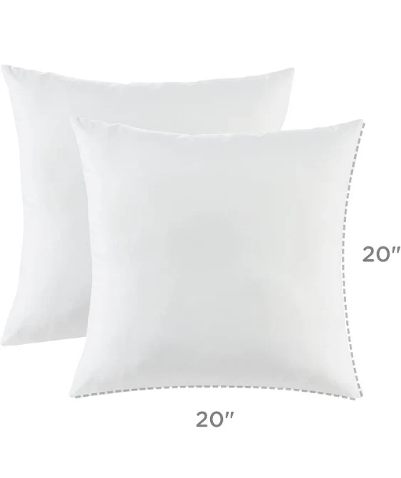 Outdoor Pillow Inserts Set of 2 20x20 Throw Pillows Insert Water Resistant De...