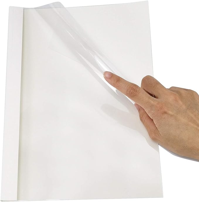 RAYSON TBC2-25-W Thermal Binding Covers, 1/16 Inch, White, Holds 15 Sheets, 25 Pack