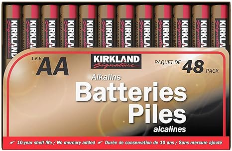 Kirkland Signature Alkaline AA Batteries 48-count New Pack