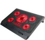 ENHANCE Gaming Laptop Cooling Pad -RED LED Cooler Fans Ultra Quiet, Adjustable