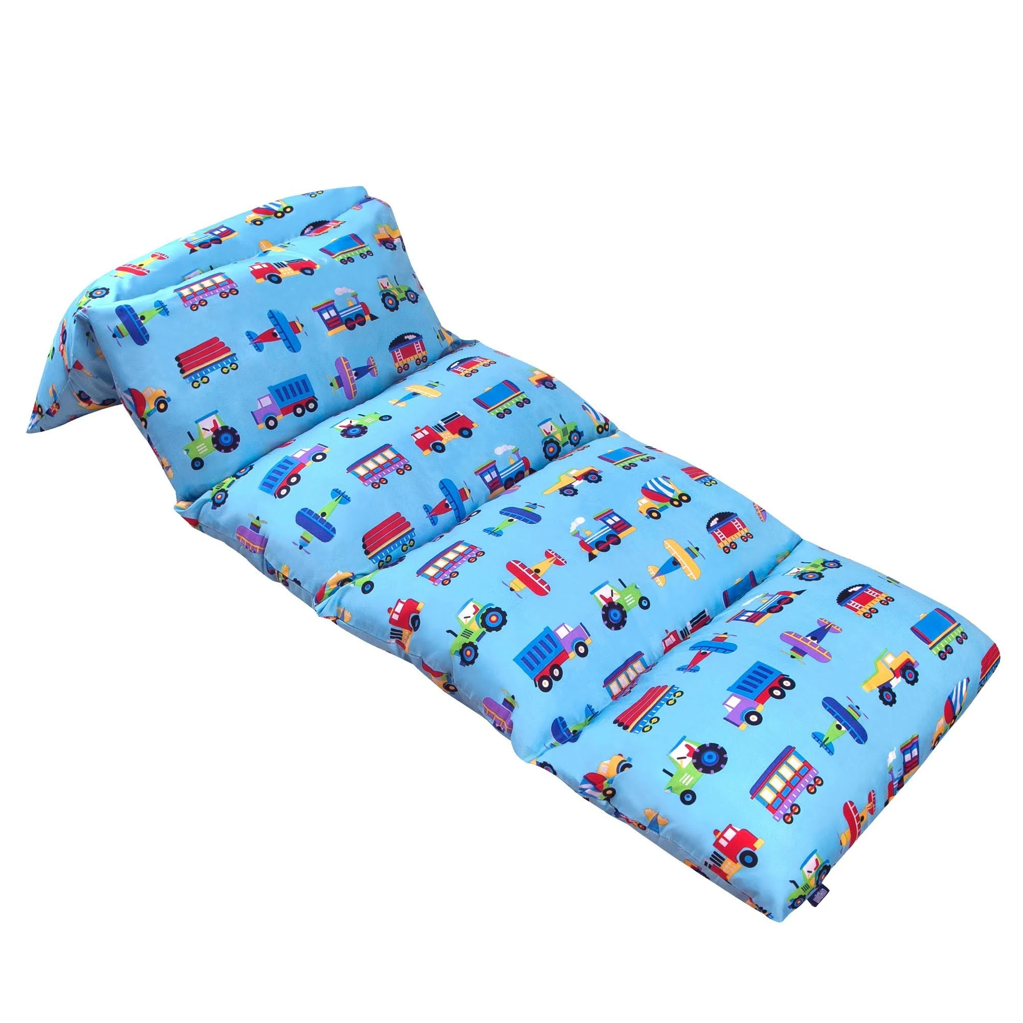 Wildkin Kids Microfiber Floor Lounger for Boys and Girls, Travel-Friendly and Perfect for Sleepovers Pillow Lounger for Kids Requires Standard Size Pillows Not Included (Trains, Planes & Trucks)