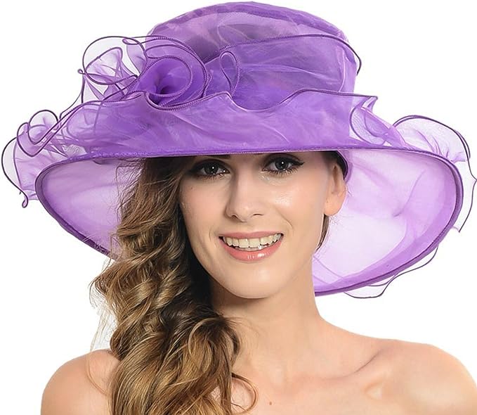 Acecharming Women Organza Kentucky Derby Fascinator Lady Cocktail Tea Party ...