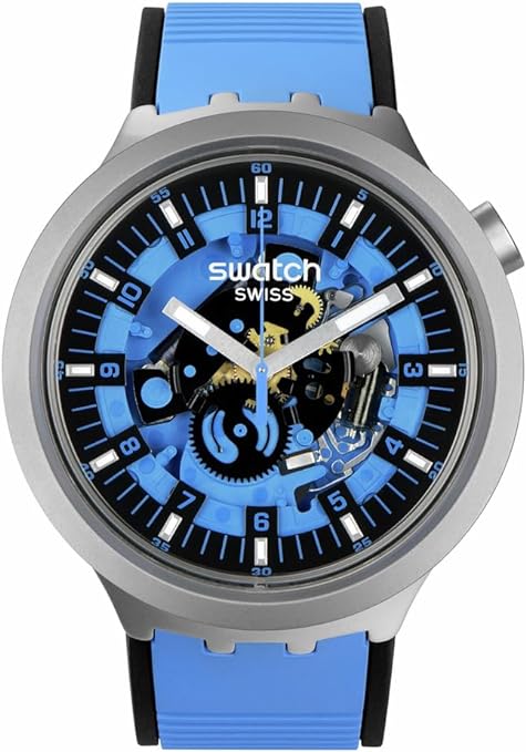 Swatch BIG BOLD IRONY BLUE DAZE SB07S106 Swiss Made New