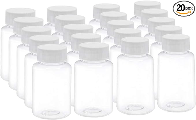 3.4 oz/100ml Pet Plastic Lab Chemical Reagent Bottle Wide Mouth Liquid/ Solid ...