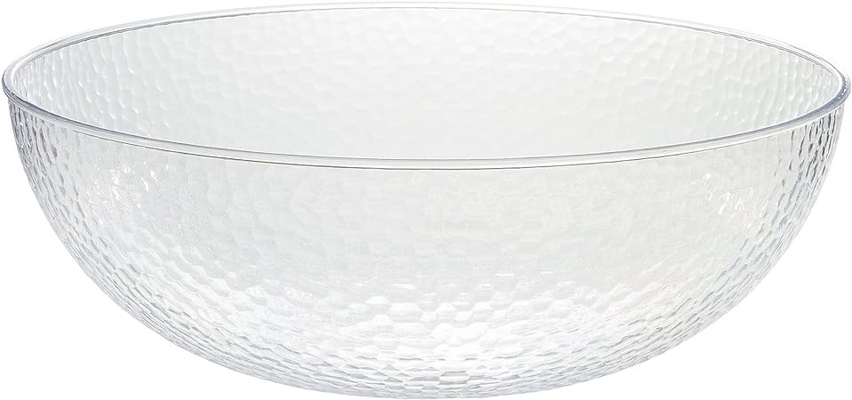 Clear Hammered Plastic Bowl