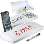 Desktop Whiteboard - Glass Dry Erase White Board - Desk Computer Buddy – Home ...