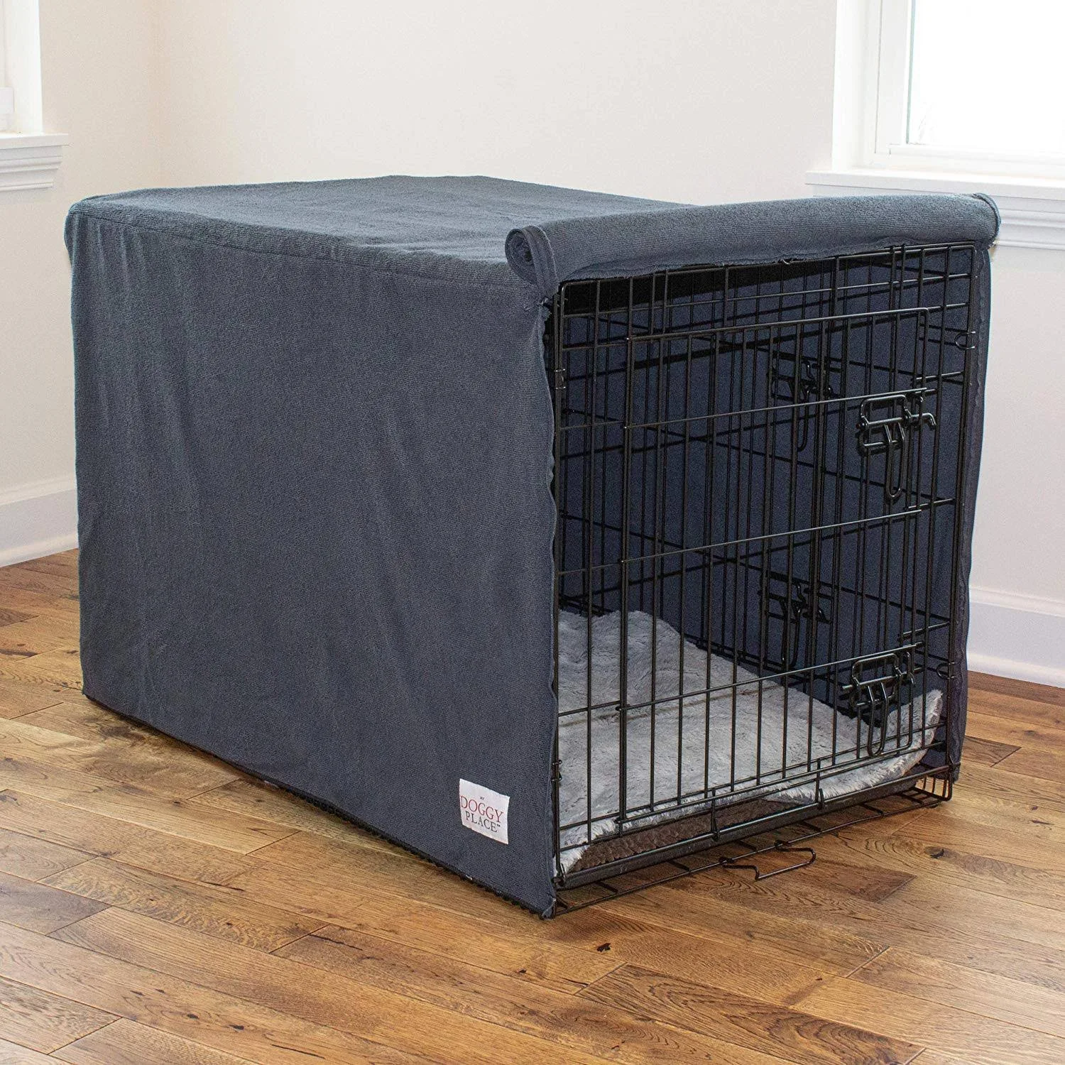 My Doggy Place Ultra Absorbent Microfiber Chenille Large Dog Crate Cover for Pets ...