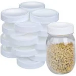 2 Dozen Regular Mouth Lids Mason Jar Lids Plastic Storage Caps for Mason Cann...