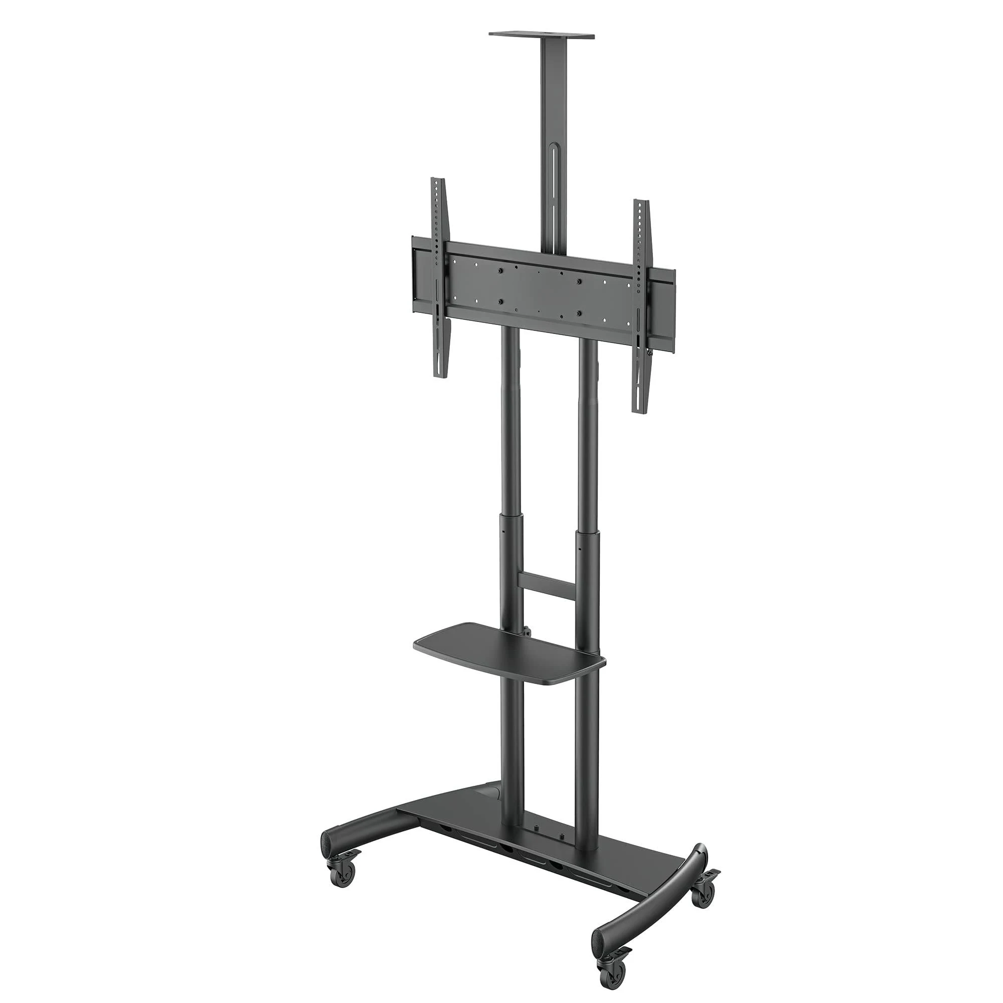 Kanto MTM86PL Rolling TV Cart - 200 lb Capacity - 4 Casters - 3"" Caster Size - Solid Steel, Steel, Plastic