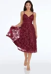 Dress The Population Tahani Dress, L / Burgundy