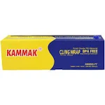 KAMMAK Quick Cut Plastic Wrap with Cutter,Refillable Food Cling Wrap Dispenser 12" Stretch Film(12IN*1000SQ ft)