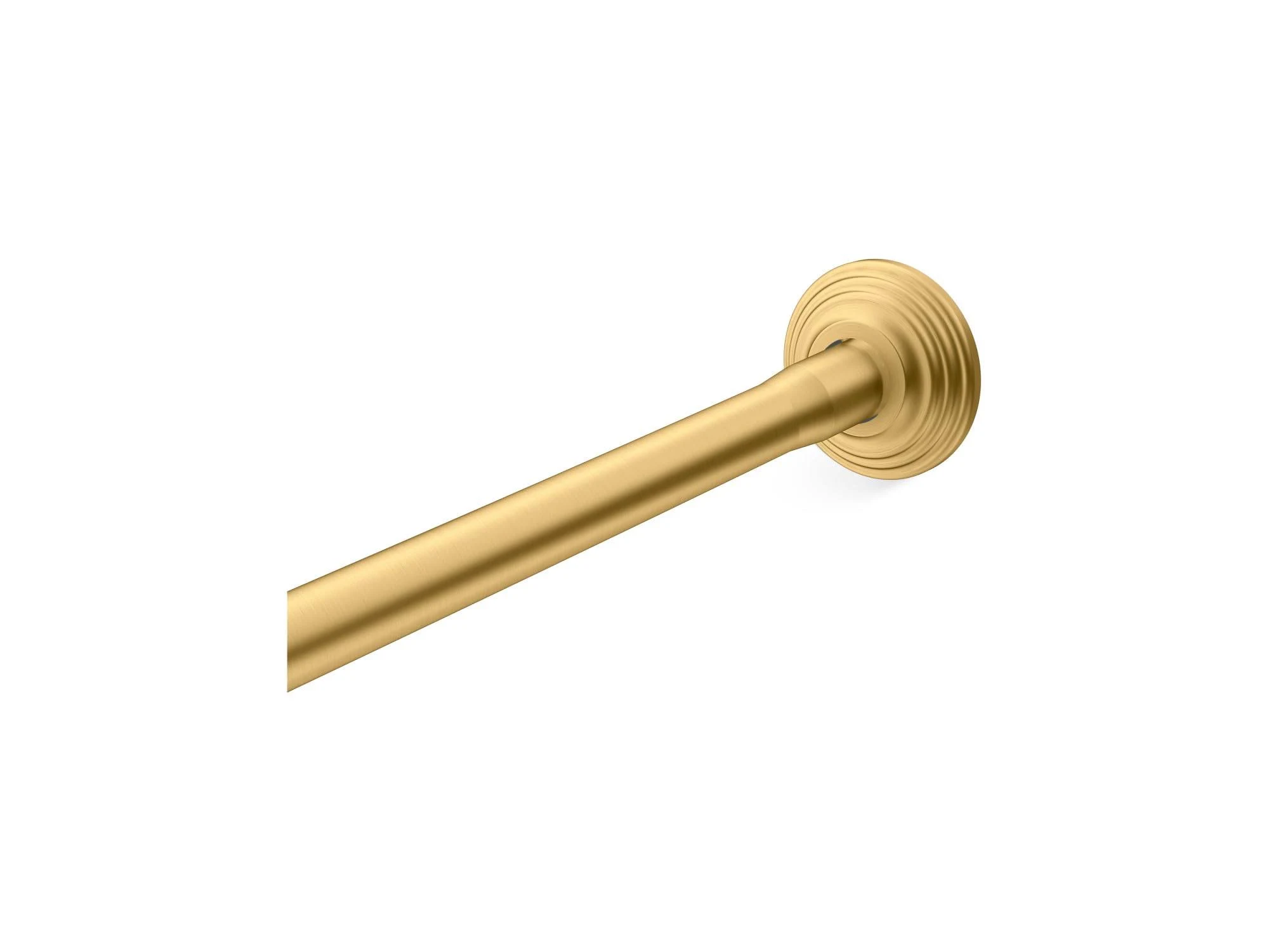 KOHLER K-9349-2MB Expanse Curved Shower Rod - Traditional Design In Vibrant Brushed Moderne Brass