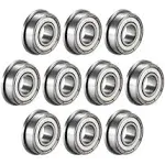 Uxcell FR6ZZ Flange Bearing 3/8mmx7/8mmx9/32 inch Double Double Shielded Bearing 10 Pcs | Harfington