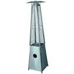 Living Accents SRPH98 Patio Heater 40000 BTU Propane Stainless Steel Pyramid 500 sq ft