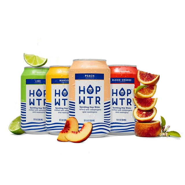 Hop WTR Sparkling Hop Water Variety Pack 12 Pack