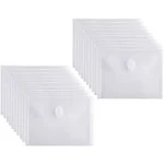 5x7 Small Plastic Envelopes Receipt Check Storage File Holder Case 20 Pack Hook & Loop Closure