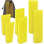 6 Pack Tree Felling Wedges with Spikes for Safe Tree Cutting – 2 Each of 10", 8” and 5.5” Wedges with Storage Bag; 6 Felling Dogs to Guide Trees Stabilize and Safely to Ground for Loggers and Fallers