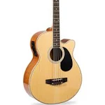 Acoustic Bass Guitar 4String Electric Equalizer Solid Construction Natural New