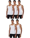 Men's Hanes UBT3W5 Ultimate ComfortBlend A-Shirts - 5 Pack (White L)