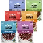 A Dozen Cousins Seasoned Microwave Beans Variety Pack - Black Beans, Garbanzo Beans, Refried Beans and More - Vegan and Vegetarian Non-GMO Meals Ready to Eat Made with Avocado Oil (6 Pack)