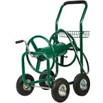 Heavy Duty Garden Water Hose Reel Cart Outdoor Yard Planting w/ Basket